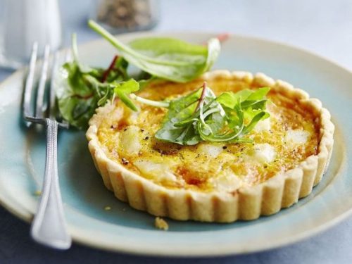 Smoked Haddock, Spring Onion & Saffron Tart