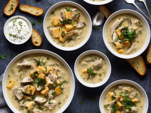 Smoked Mackerel Chowder with Hedgehog Garlic Bread