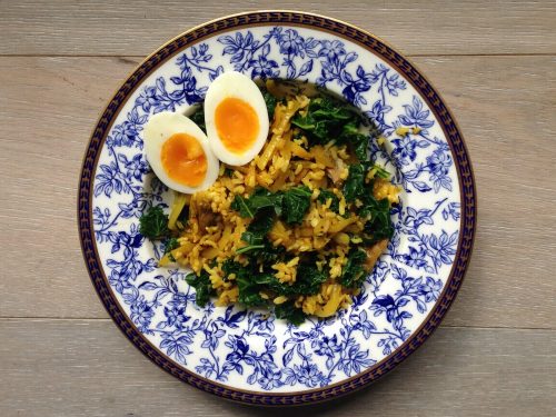 Smoked Mackerel Kedgeree with Soft-Boiled Eggs