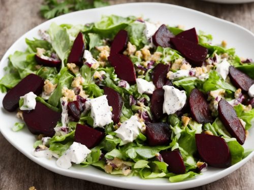 Smoked Mackerel Salad with Beetroot & Horseradish Dressing