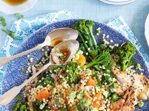 Smoked Mackerel with Herb & Beet Couscous