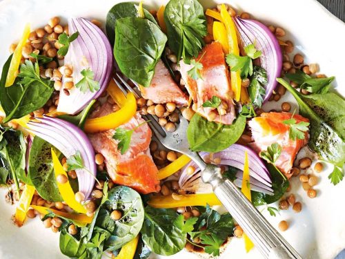 Smoked Salmon with Lentil Salad