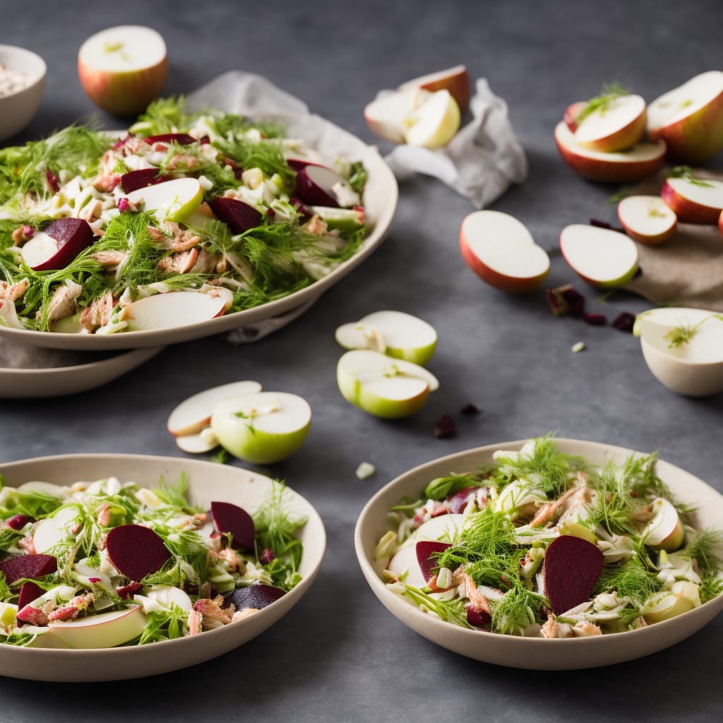 Smoked Trout Salad with Fennel, Apple & Beetroot