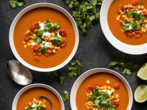 Smoky Tomato, Chipotle & Charred Corn Soup