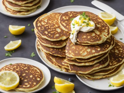 Socca Pancakes with Hummus & Lemony Onions