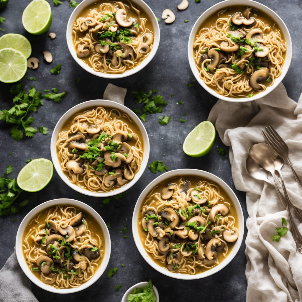 Soupy Chicken & Mushroom Noodles