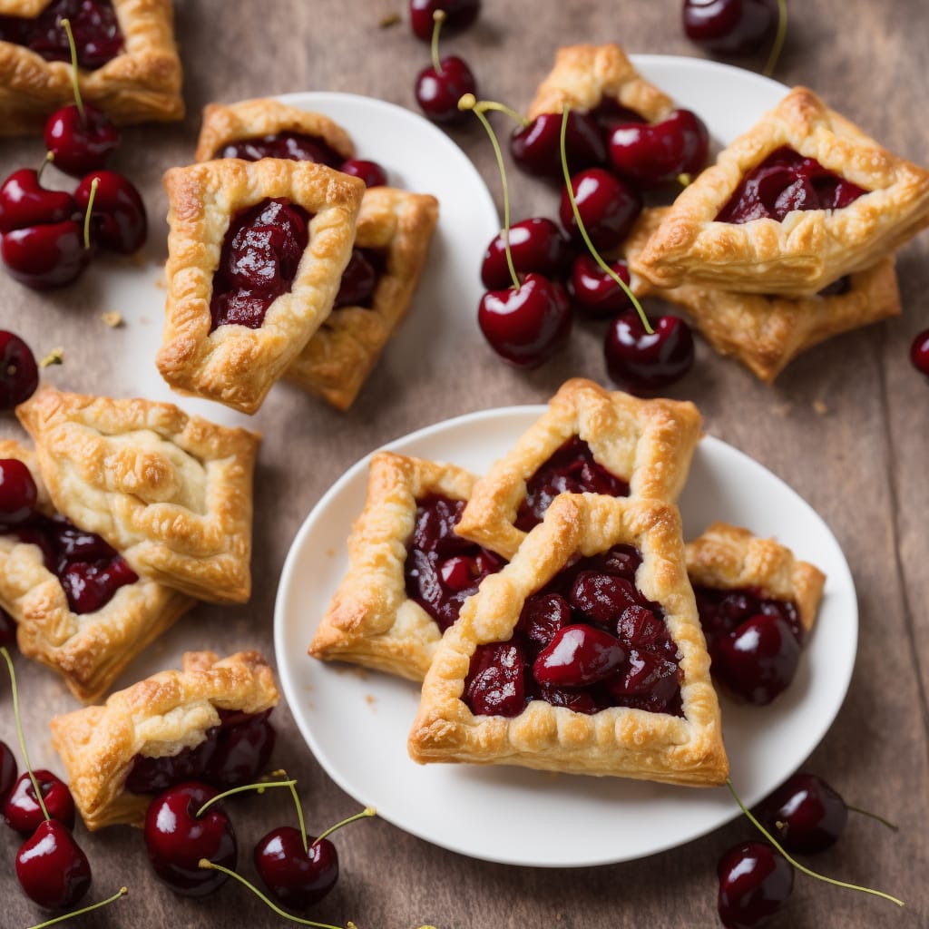 Sour Cherry & Marzipan Chrysanthemum Pastry