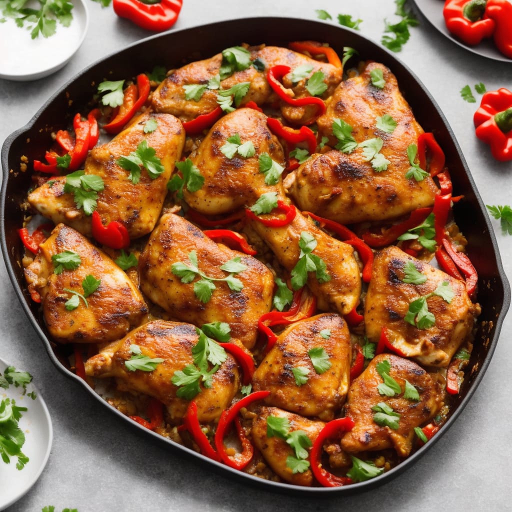 Spanish Chicken Traybake with Chorizo & Peppers