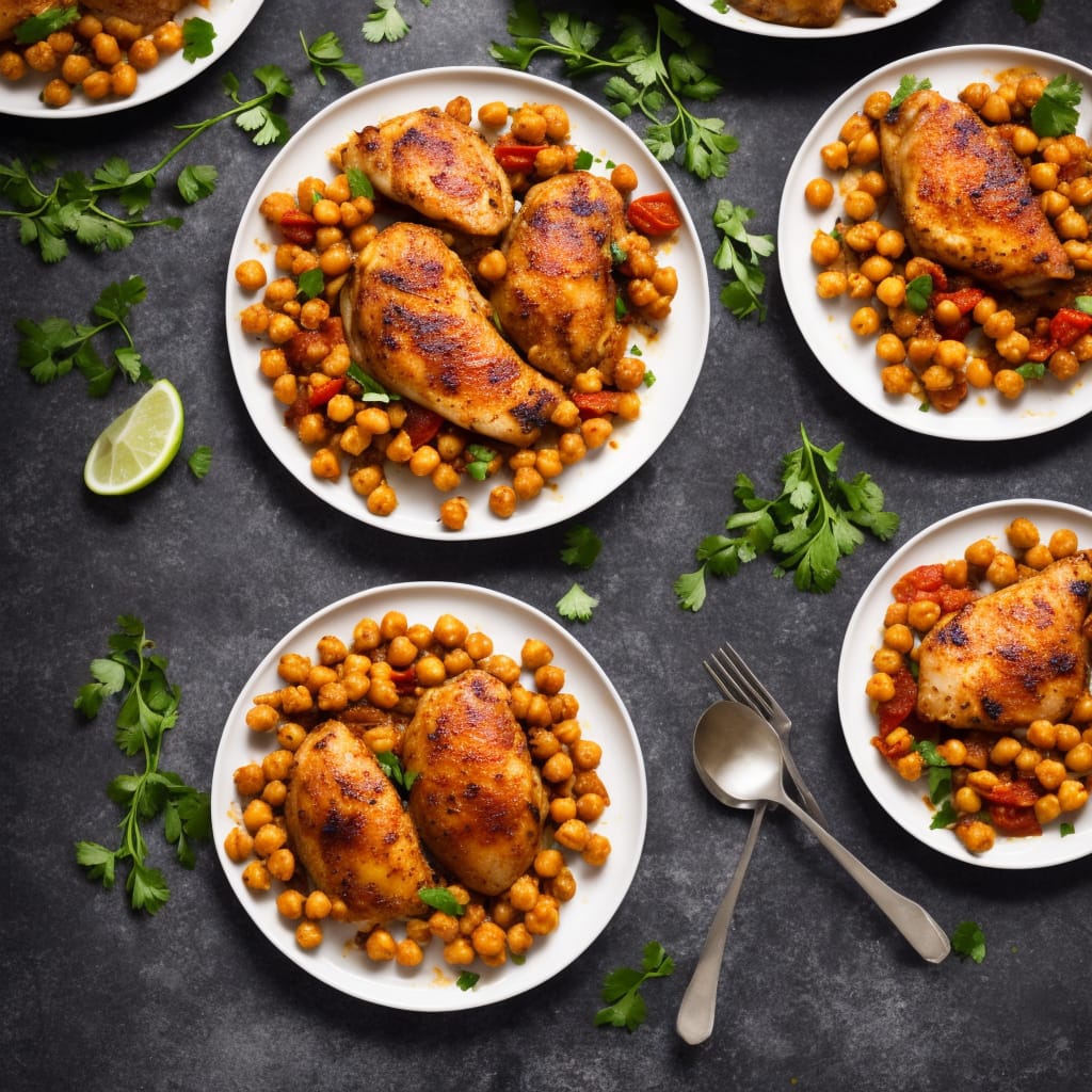 Spanish Chicken with Chorizo, Potatoes & Chickpeas