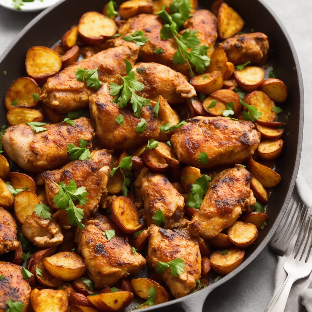 Spanish Chicken with Crispy Paprika Potatoes