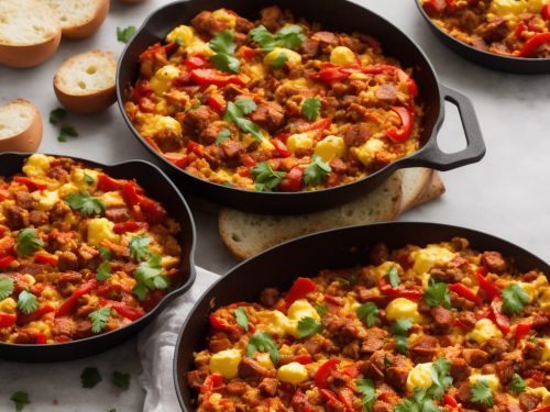 Spanish Eggs with Chorizo & Peppers