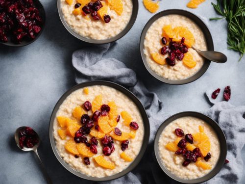 Spiced Coconut Porridge with Cranberry & Orange Compote