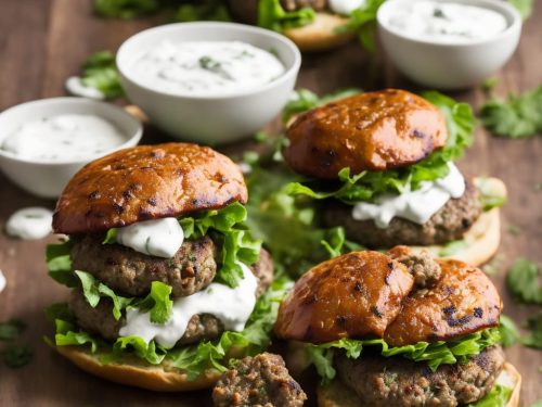 Spiced Lamb Burgers with Minty Yogurt