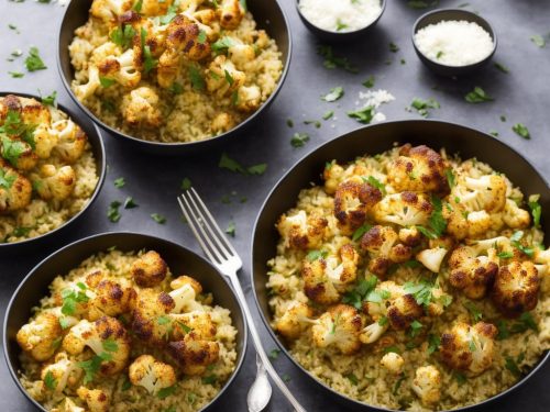 Spiced Roast Cauliflower with Herby Rice