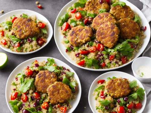 Spiced Turkey Patties with Fruity Quinoa Salad