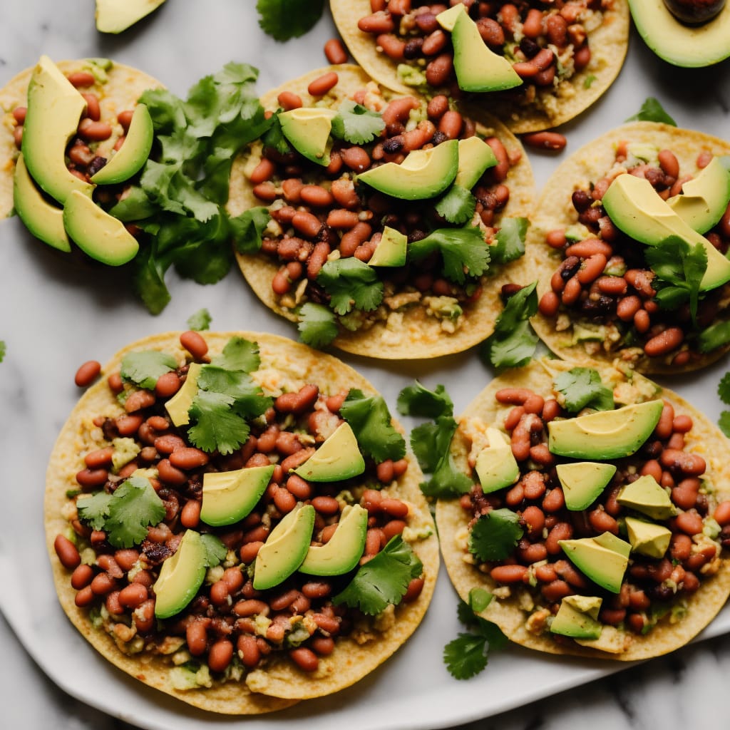 Spicy Bean & Avocado Tostados