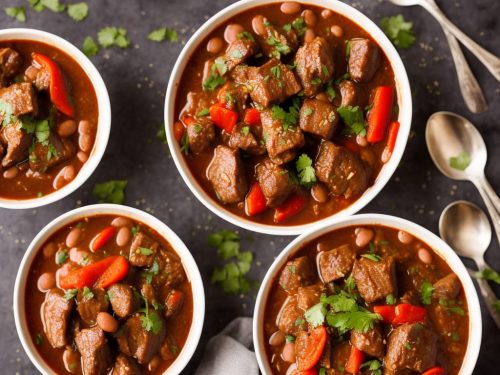 Spicy Beef Stew with Beans & Peppers