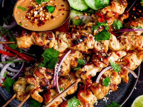 Spicy Chicken with Satay Dip