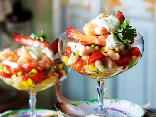 Spicy Prawn Cocktail with Tomato & Coriander Dressing