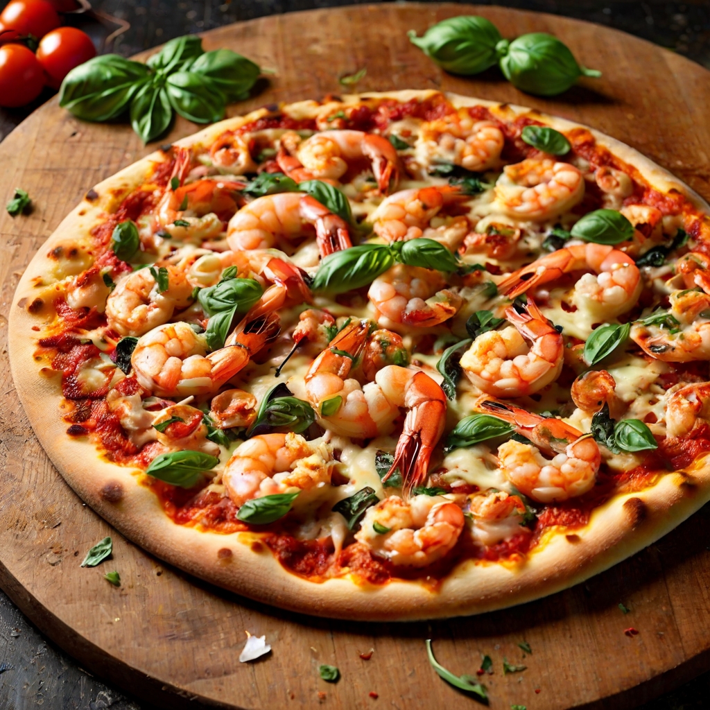 Spicy Prawn Pizzas