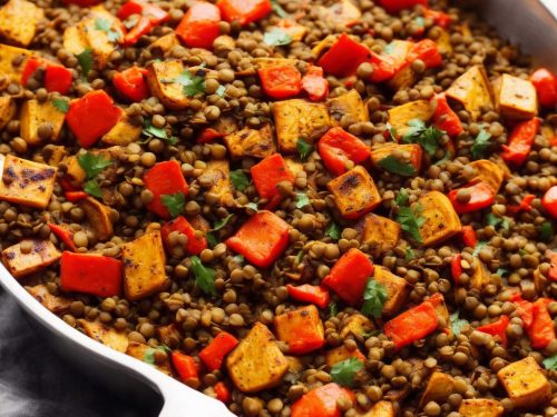 Spicy Roast Veg & Lentils