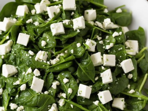 Spinach, broad bean & feta salad