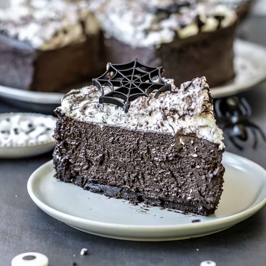 Spooky Halloween Marshmallow Cheesecake