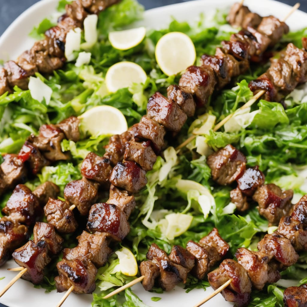 Spring Lamb Skewers with Lightly Pickled Allotment Salad