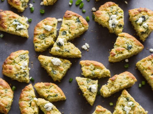 Spring Onion & Feta Cornbread Scones with Chipotle Butter