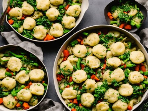 Spring Veggie Casserole with Little Herb Dumplings