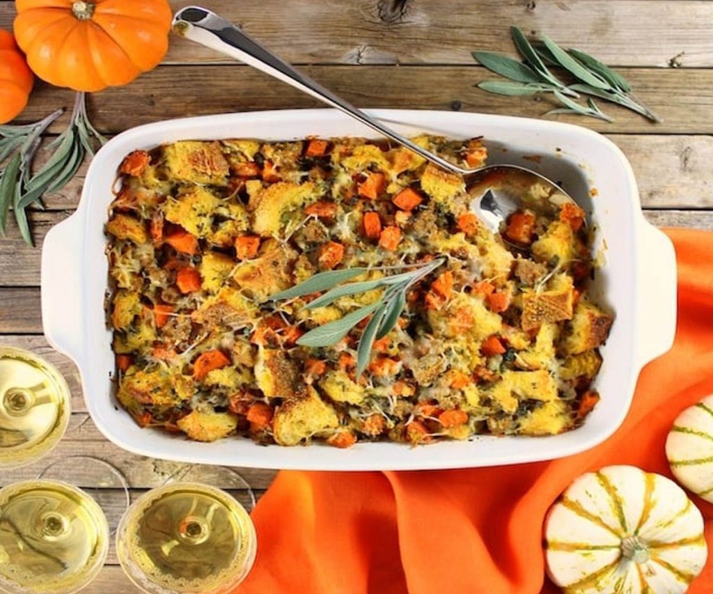 Squash, Sage & Sourdough Bake