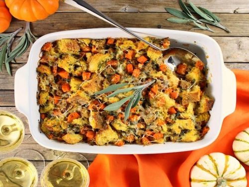 Squash, Sage & Sourdough Bake