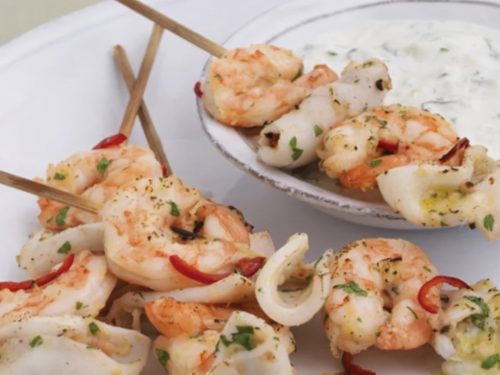 Squid & Prawn Skewers