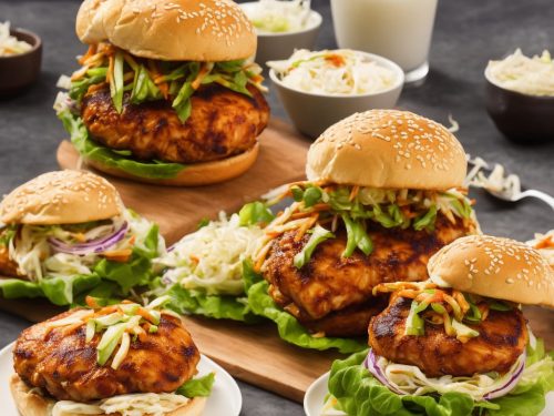 Sriracha-glazed Chicken Burger & Pickled Cabbage