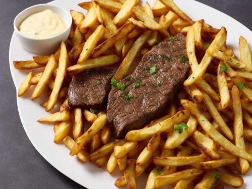 Steak haché with pommes frites & cheat’s béarnaise sauce