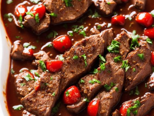 Steak in Red Wine Sauce