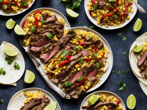 Steak & Onion Fajitas with Sweetcorn Salsa