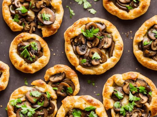 Steak with Mushroom Puff Tartlets