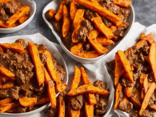 Steaks with Goulash Sauce & Sweet Potato Fries