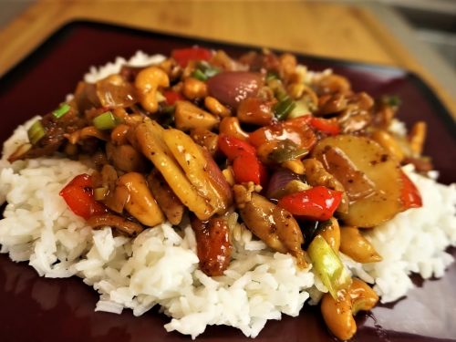 Sticky Citrus Chicken with Carrots & Cashews