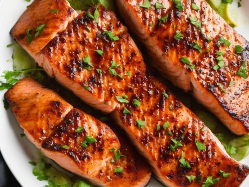 Sticky Citrus & Mustard Glazed Salmon