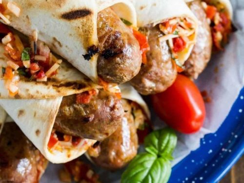 Sticky Sausage Wraps