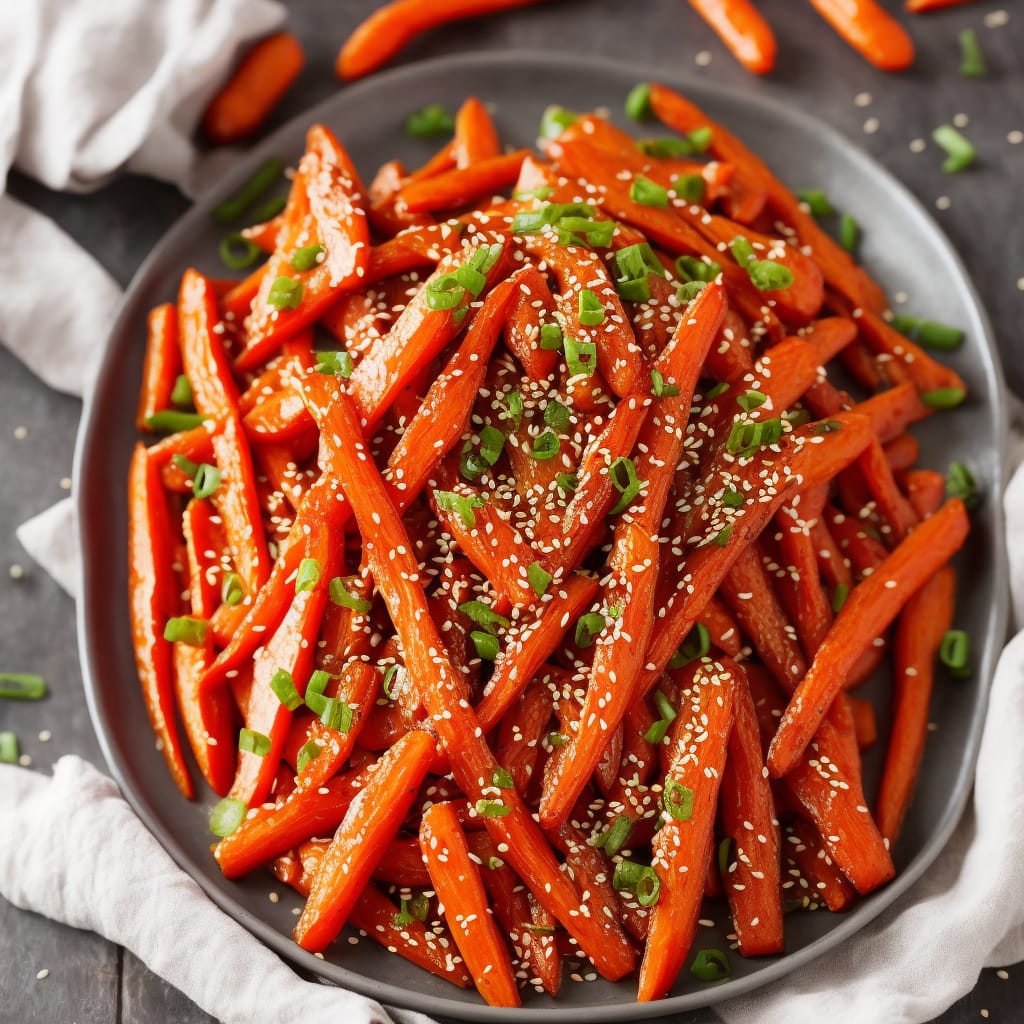 Sticky Sesame-Glazed Carrots