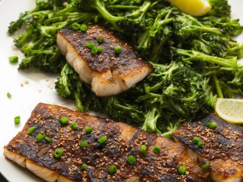 Sticky Soy Sea Bass & Greens Traybake