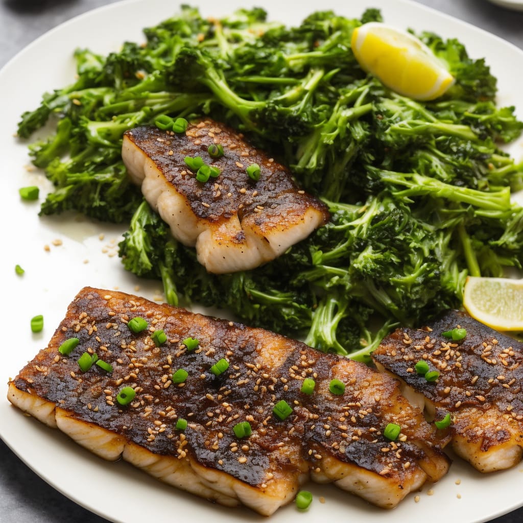 Sticky Soy Sea Bass & Greens Traybake