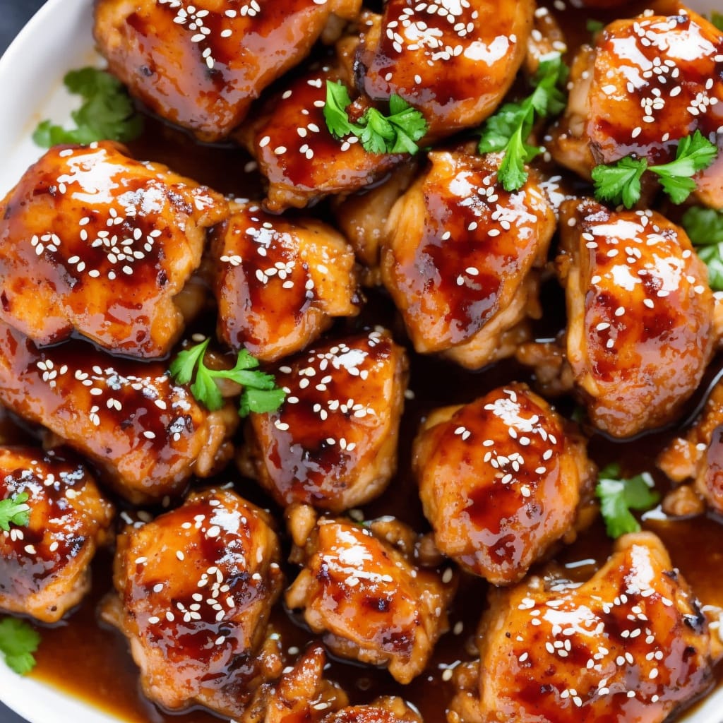 Sticky Tamari & Honey Chicken Thighs