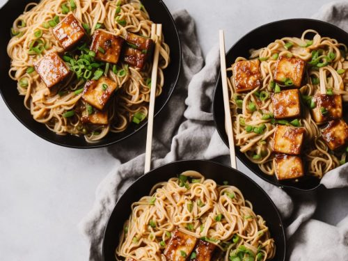 Sticky Tofu with Noodles