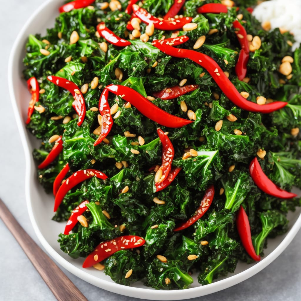 Stir-fried Curly Kale with Chilli & Garlic