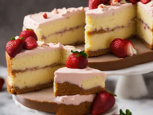 Strawberry & Almond Cheesecake Sponge Recipe