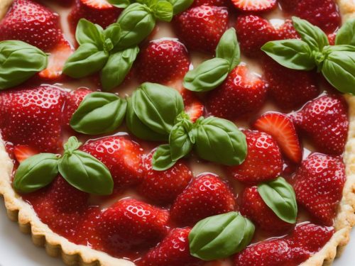 Strawberry & Basil Tart